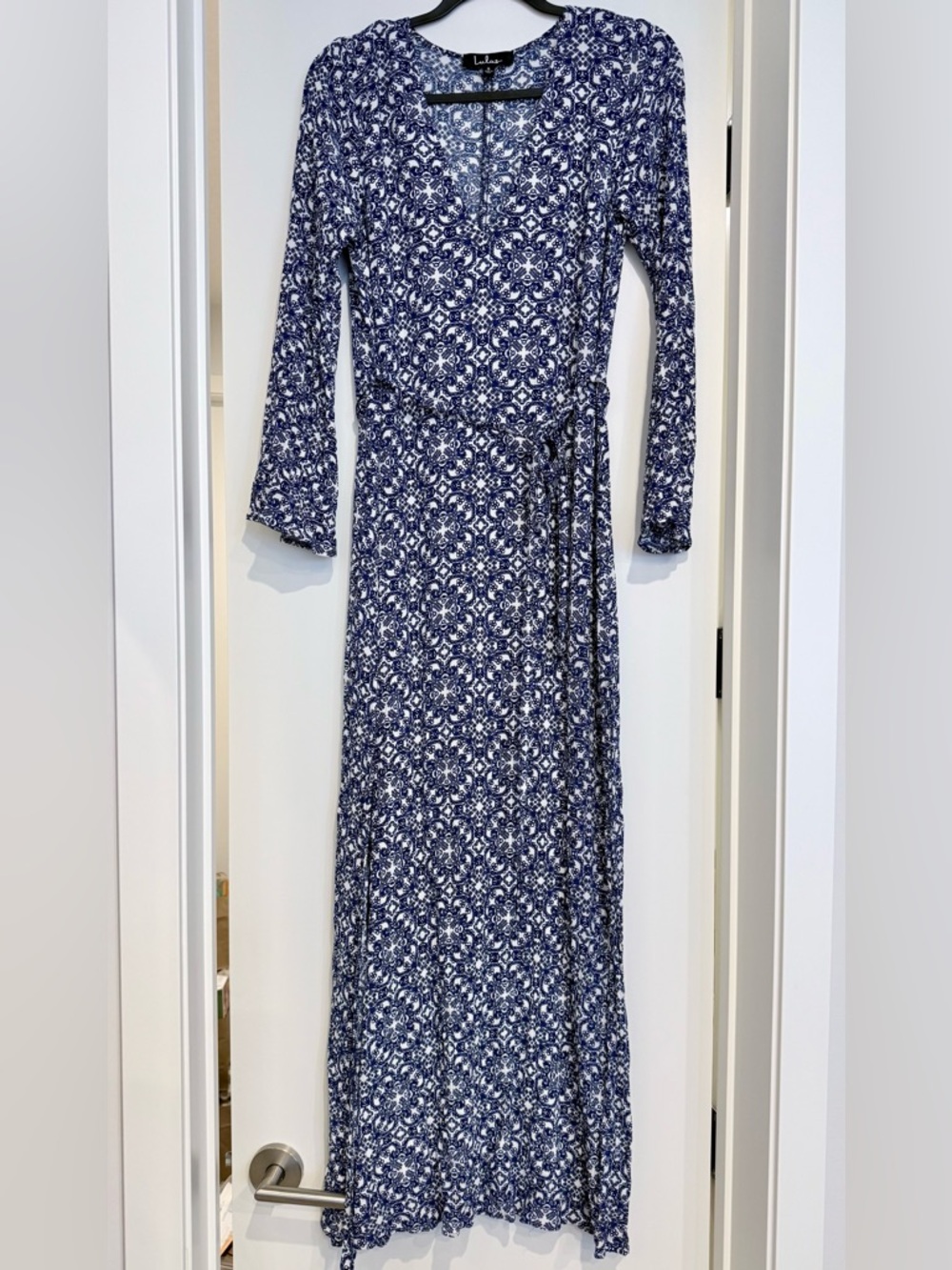 Blue Floral Maxi Dress - Picture 2 of 3
